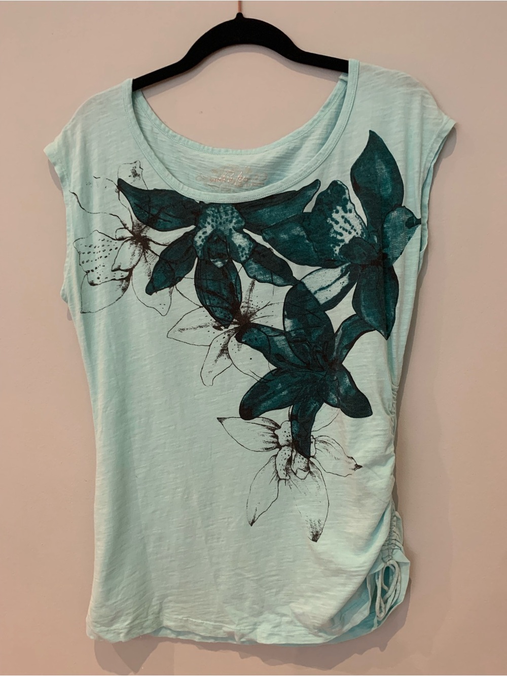 Ricki's Light Aqua Tank with Teal Floral Print